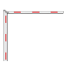 Brazo Articulado 3 mts (1.5+1.5) para Barreras Hikvision Serie DSTMG520 / Requiere Enganche Articulado