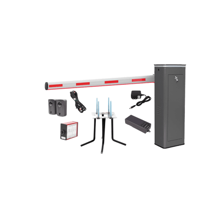 Kit COMPLETO Barrera Izquierda XBF Con Corona LED / Brazo Iluminado de 3M / Incluye Sensor de Masa, Transformador, Lazo Magnéti