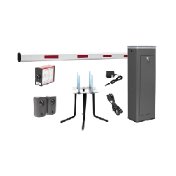 Kit COMPLETO Barrera Izquierda XBF Con Corona LED / Brazo de 3M / Incluye Sensor de Masa, Transformador, Lazo Magnético, Ancla,