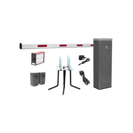 Kit COMPLETO Barrera Izquierda XBF Con Corona LED / Brazo de 3M / Incluye Sensor de Masa, Transformador, Lazo Magnético, Ancla,