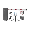 Kit COMPLETO Barrera Derecha XBF Con Corona LED / Brazo de 3M / Incluye Sensor de Masa, Transformador, Lazo Magnético, Ancla, F