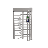 Torniquete SENCILLO (1 Carril) de Cuerpo Completo Bidireccional / Exterior / Acero Inoxidable SUS304 / 30 Personas por Minuto / 