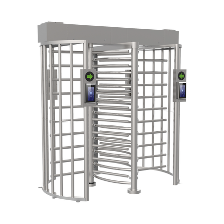 Torniquete DOBLE (2 Carriles) de Cuerpo Completo Bidireccional / Exterior / Acero Inoxidable SUS304 / 30 Personas por Minuto / C