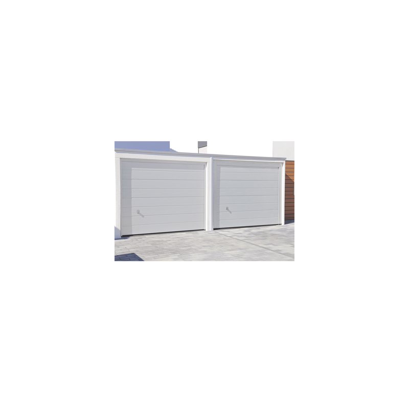Puerta de Garage de Alta Calidad / Linea Central / Color Blanco 14X7 pies, AISLADA, Estilo Americana.