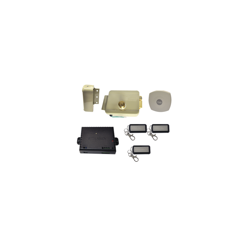 Kit Cerradura Eléctrica 321DC Derecha y Hub para Apertura a través de SmartPhone , compatible con Yale CONNECT