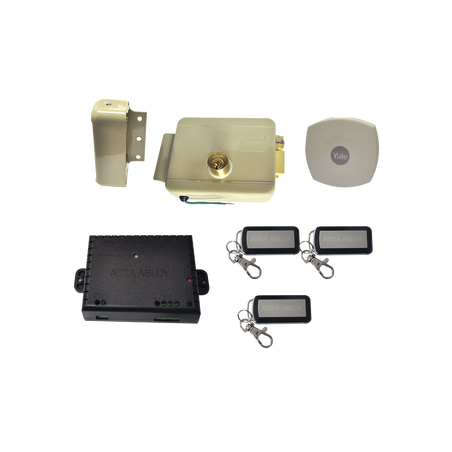Kit Cerradura Eléctrica 321DC Derecha y Hub para Apertura a través de SmartPhone , compatible con Yale CONNECT