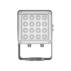 Lampara IR de Luz Continua / 16 Lámparas LED / Distancia Efectiva 16 a 25 metros / Cobertura 40° / Exterior IP66
