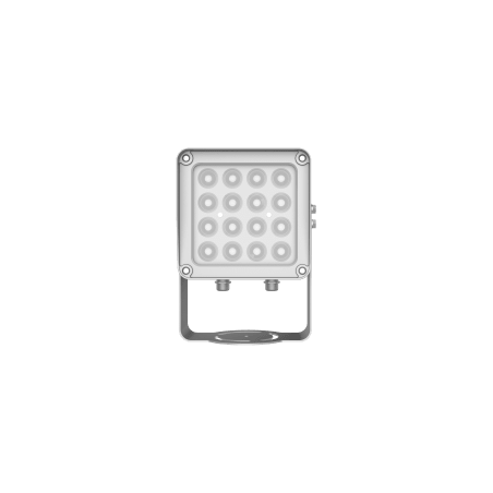 Lampara IR de Luz Continua / 16 Lámparas LED / Distancia Efectiva 16 a 25 metros / Cobertura 40° / Exterior IP66