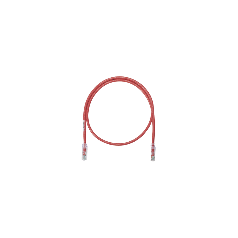 Cable de Parcheo UTP Categoría 6, con Plug Modular en Cada Extremo - 0.3 Metros (1 Pie) - Rojo