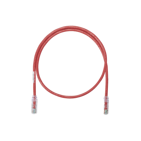 Cable de Parcheo UTP Categoría 6, con Plug Modular en Cada Extremo - 0.3 Metros (1 Pie) - Rojo