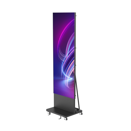 Poster LED de Piso / Pixel Pitch 1.8 mm / Modular (Puede Crecer con Mas Posters) / Case para Transporte / Uso en Interior / Cali