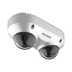 PanoVu Series / Lente Dual de 4 Megapixel / 2 Lentes Fijos de 2.8 mm / Recomendado para Pasillos o Esquinas / IP67 / IK10 / PoE 