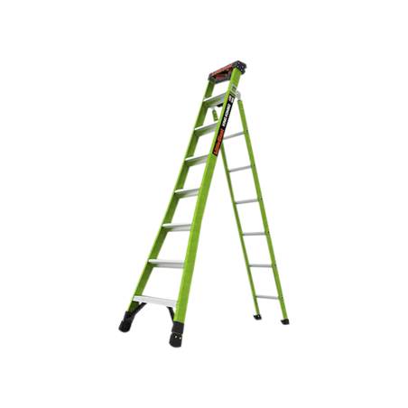 Escalera de Tijera 3 en 1 de 2.44 Metros, Fibra de Vidrio (SKU13908-001). Hecha en E.U.A. (Versión 2.0)