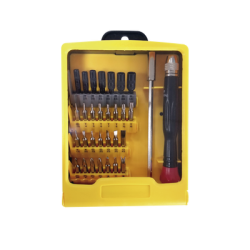 Juego de 31 Destornilladores de Precisión (puntas) con Mango y Extensor.