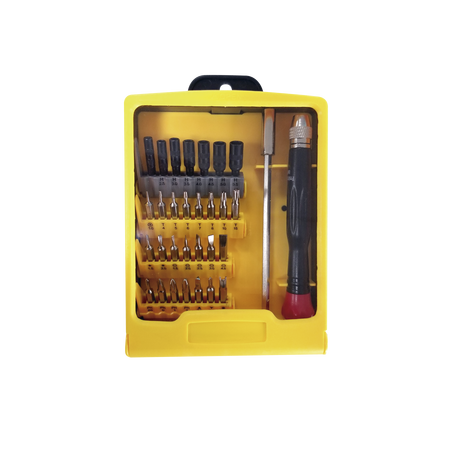 Juego de 31 Destornilladores de Precisión (puntas) con Mango y Extensor.