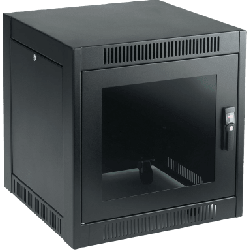 Gabinete SOHO para Oficinas Pequeñas y Home Office, 700 x 600 x 900 mm, Acero Negro, 11U, Ruedas, Sistema de Enfriamiento Pasiv