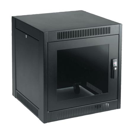 Gabinete SOHO para Oficinas Pequeñas y Home Office, 700 x 600 x 900 mm, Acero Negro, 11U, Ruedas, Sistema de Enfriamiento Pasiv