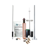 Kit de Pararrayo Dipolo con Electrodo y Accesorios de Instalación para Techo.