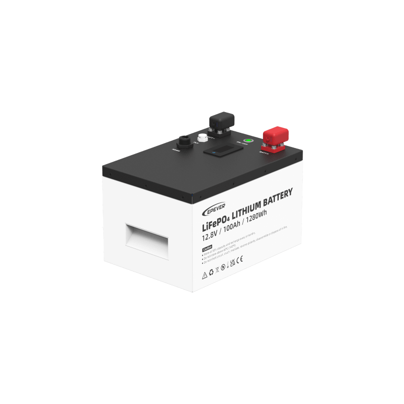 Batería de Litio LiFePO4 12.8Vcc, 100Ah, 1.28KwH, Pantalla LCD para Monitoreo Local, Carcasa Metálica