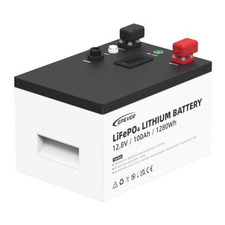 Batería de Litio LiFePO4 12.8Vcc, 100Ah, 1.28KwH, Pantalla LCD para Monitoreo Local, Carcasa Metálica