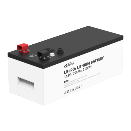Batería de litio LiFeO4 12.8Vcc, 200Ah, 2.56Kwh, Pantalla LCD para Monitoreo Local, Carcasa Metálica