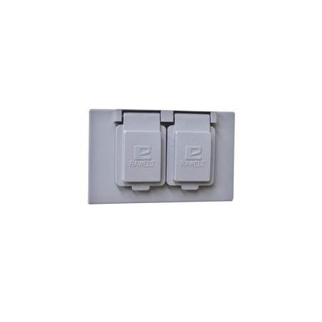 Tapa Dúplex Horizontal con Contratapa / Auto-cierre de aluminio Tipo RR / Placa Intemperie