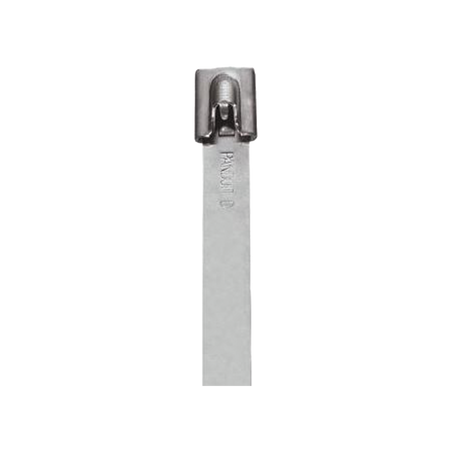 Cincho StrongHold de Acero Inoxidable Tipo 304, 201 mm largo x 7.9 mm ancho, Color Metálico, Paquete de 50pz