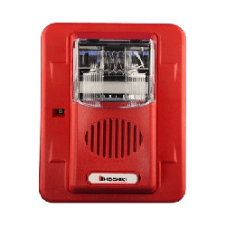 Sirena Estrobo, 12 Vcd, Multi-Candela 15 hasta 110 cd, Montaje En Pared, Color Rojo, Serie HEC3 (0500-05980) Hochiki