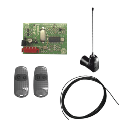 Kit Receptor inalámbrico con antena / Hasta 45M en linea de vista / INCLUYE dos controles y 3 metros de cable RG58 para la ante