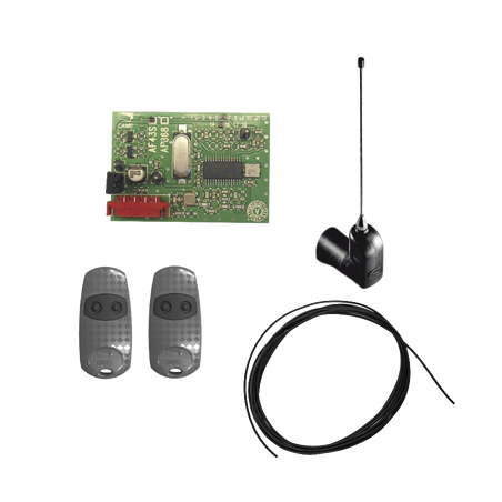 Kit Receptor inalámbrico con antena / Hasta 45M en linea de vista / INCLUYE dos controles y 3 metros de cable RG58 para la ante