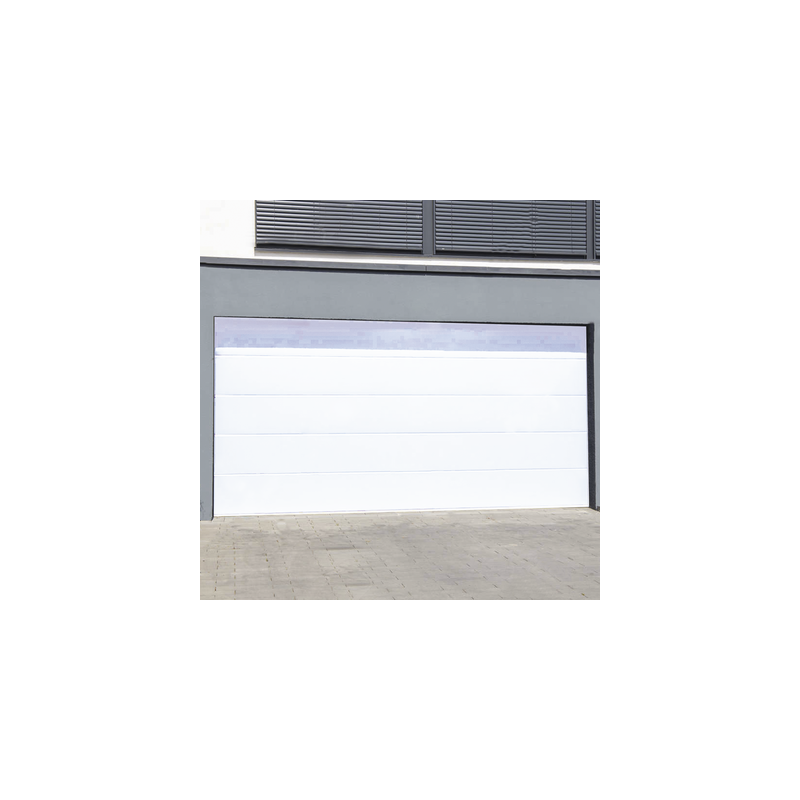 Puerta de Garage de Alta Calidad / Linea Central / Color Blanco 20X9 pies, AISLADA, Estilo Americana.
