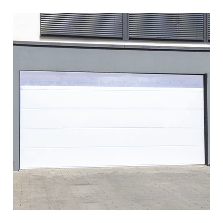 Puerta de Garage de Alta Calidad / Linea Central / Color Blanco 20X9 pies, AISLADA, Estilo Americana.