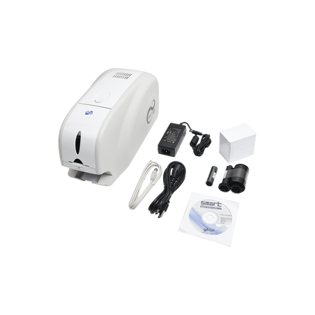 kit impresora de tarjetas PVC/ Una Cara / Incluye Cinta Full Color, Software, 100 tarjetas PVC, Kit limpieza
