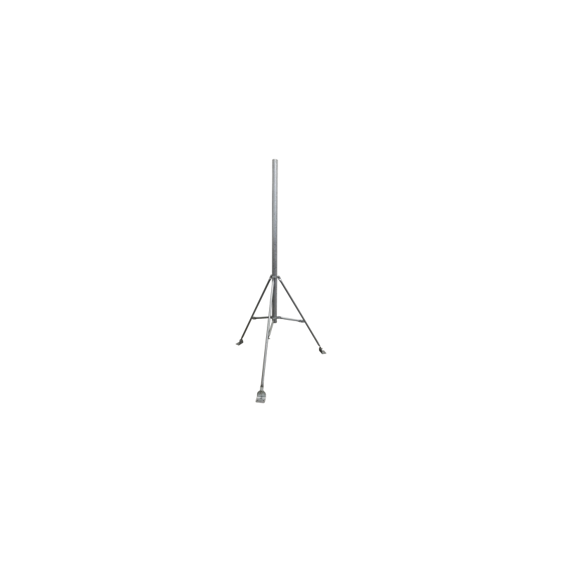 Tripie de con tubo de 2" para alcanzar 3 metros. Acero Galvanizado en Caliente.