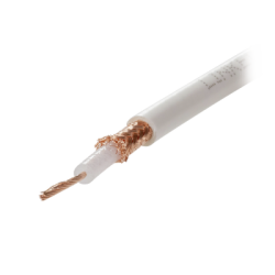 Carrete de 100 Metros (328.08 Pies) de Cable Tipo RG58AU, con Forro Blanco
