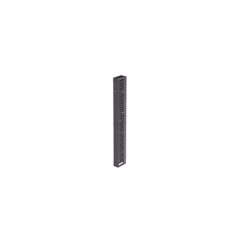 Organizador Vertical PatchRunner™, Sencillo (Solo Frontal), Para Rack Abierto de 45 Unidades, 6 in de Ancho, Color Negro