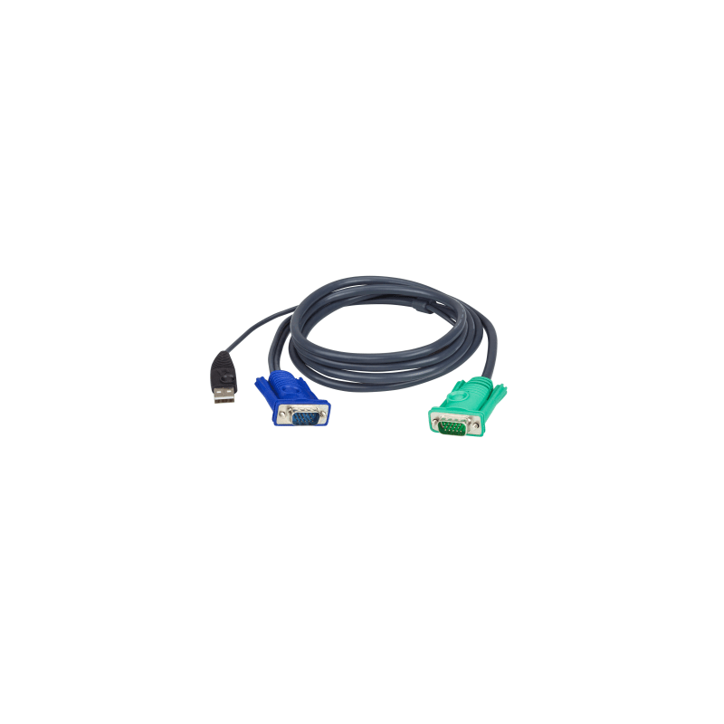 Cable KVM | USB con SPHD | 3 en 1 | De 3 m