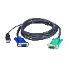 Cable KVM | USB con SPHD | 3 en 1 | De 3 m