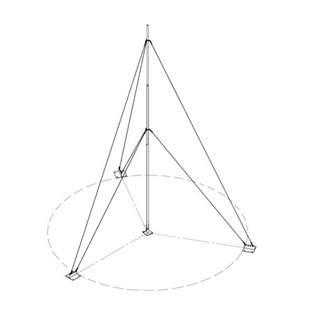 Kit con Mástil Telescópico de 9 m con Accesorios de Instalación (No incluye retenida).