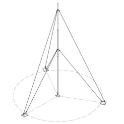 Kit con Mástil Telescópico de 3 m con Accesorios de Instalación (No incluye retenida).