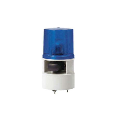Luces de advertencia color Azul con sirena incorporada con 5 tonos máx. 105 dB en 110 VCA