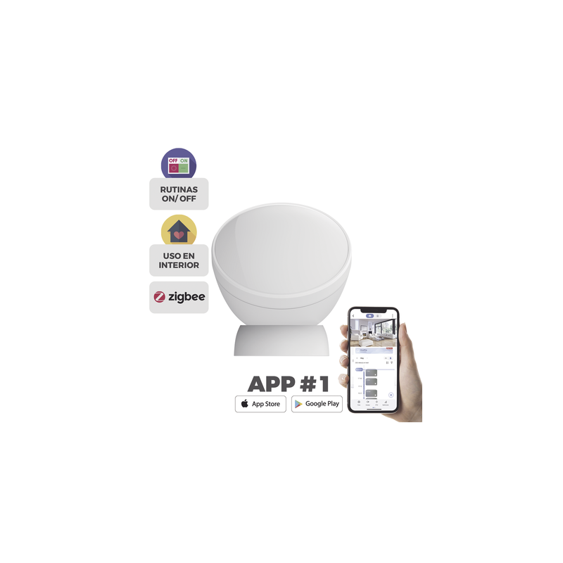 Sensor de Movimiento PIR Inteligente / Inalámbrico / Compatible con HUB CS-A3 / Cuenta con Inmunidad para Mascotas / Protocolo 
