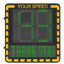 Pantalla LED de Señalización de Velocidad por Radar / Detección de Velocidad en Tiempo Real / Rango de Detección de 100 m / 
