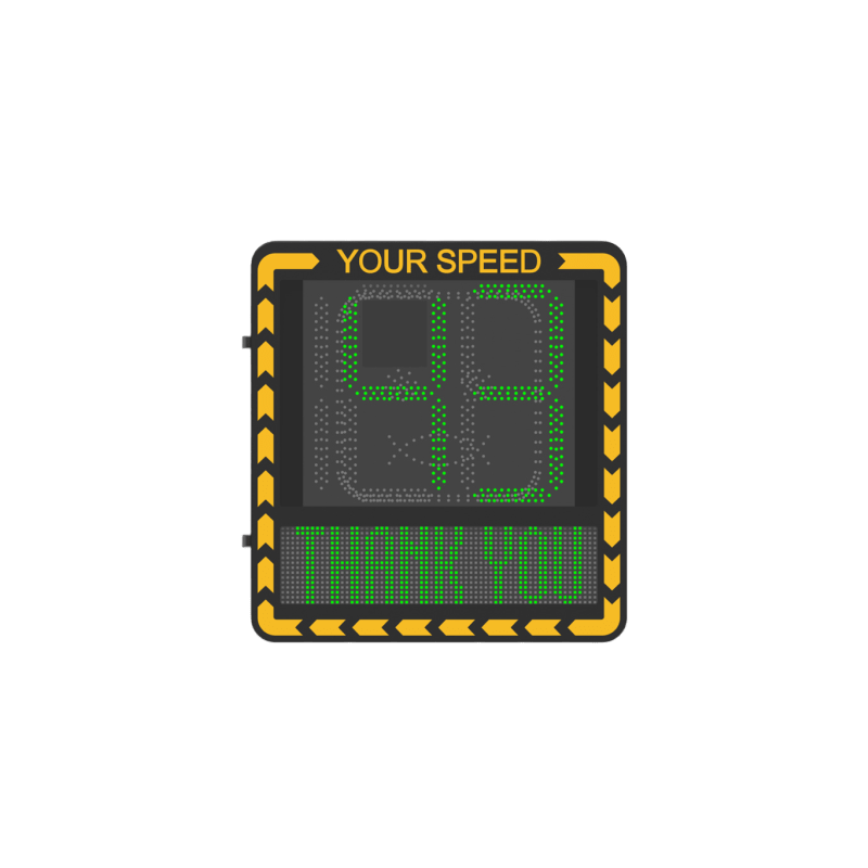 Pantalla LED de Señalización de Velocidad por Radar / Detección de Velocidad en Tiempo Real / Rango de Detección de 100 m / 