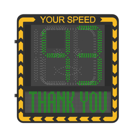 Pantalla LED de Señalización de Velocidad por Radar / Detección de Velocidad en Tiempo Real / Rango de Detección de 100 m / 