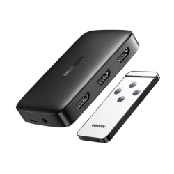 Conmutador HDMI (Switch) 4K@30Hz | 3 Entradas a 1 Salida | 3D | Transmisión Estable | Incluye Control Remoto | Receptor de Infr