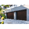 Sección para puerta de Garage / Lisa / Imitacion Madera / BLACK WALNUT/ Para GARAGE128B / Estilo Americana.