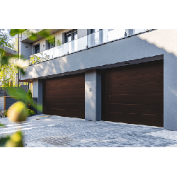 Sección para puerta de Garage / Lisa / Imitacion Madera / BLACK WALNUT/ Para GARAGE108B / Estilo Americana.