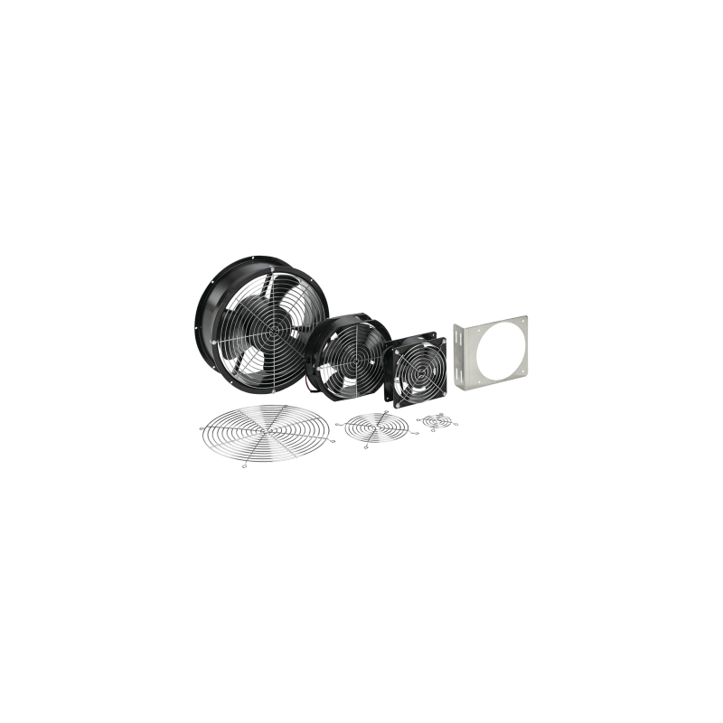 Ventilador Axial Compacto 6 Pulgadas / 115VAC / 102CFM / Silencioso / Acero Negro / 50,000 Horas Operación