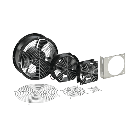 Ventilador Axial Compacto 6 Pulgadas / 115VAC / 102CFM / Silencioso / Acero Negro / 50,000 Horas Operación